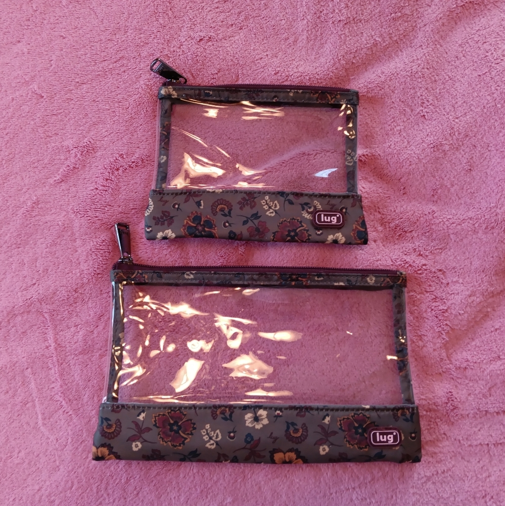 Lug Seesaw 2pc Storage Envelopes in Boho Floral Grey